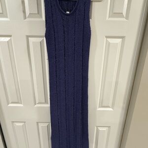 Steve Madden Blue Knit Sleeveless Sweater Dress